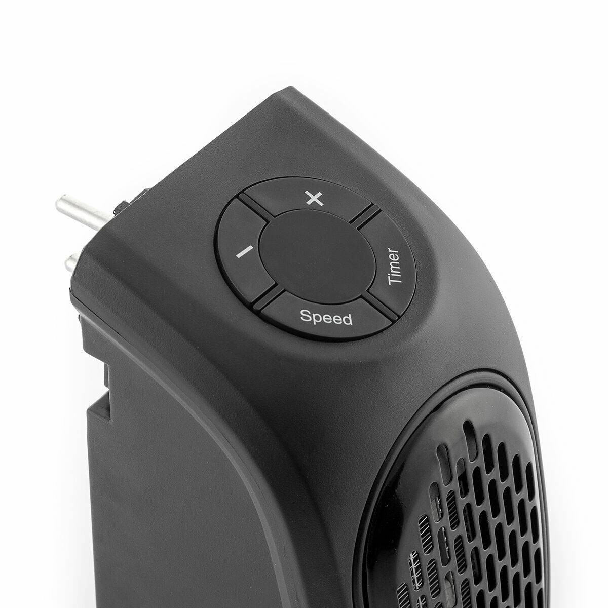 Mini Calefactor de Enchufe Portátil InnovaGoods Negro 400 W (Reacondicionado A)