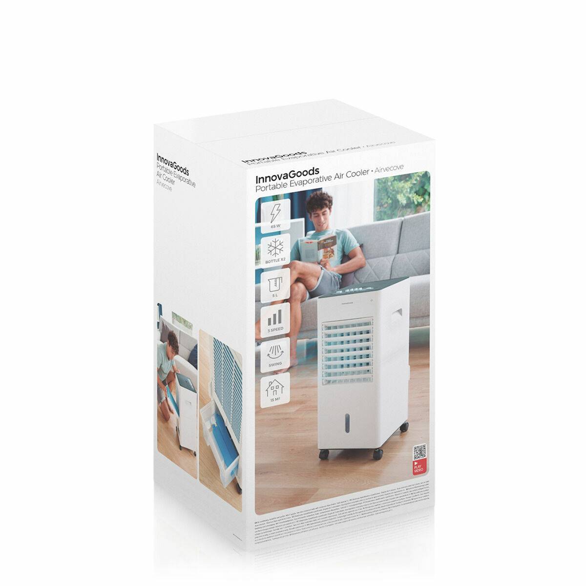 Climatizador Evaporativo Portátil Multifunción InnovaGoods 5 L Blanco 65 W (Reacondicionado C)