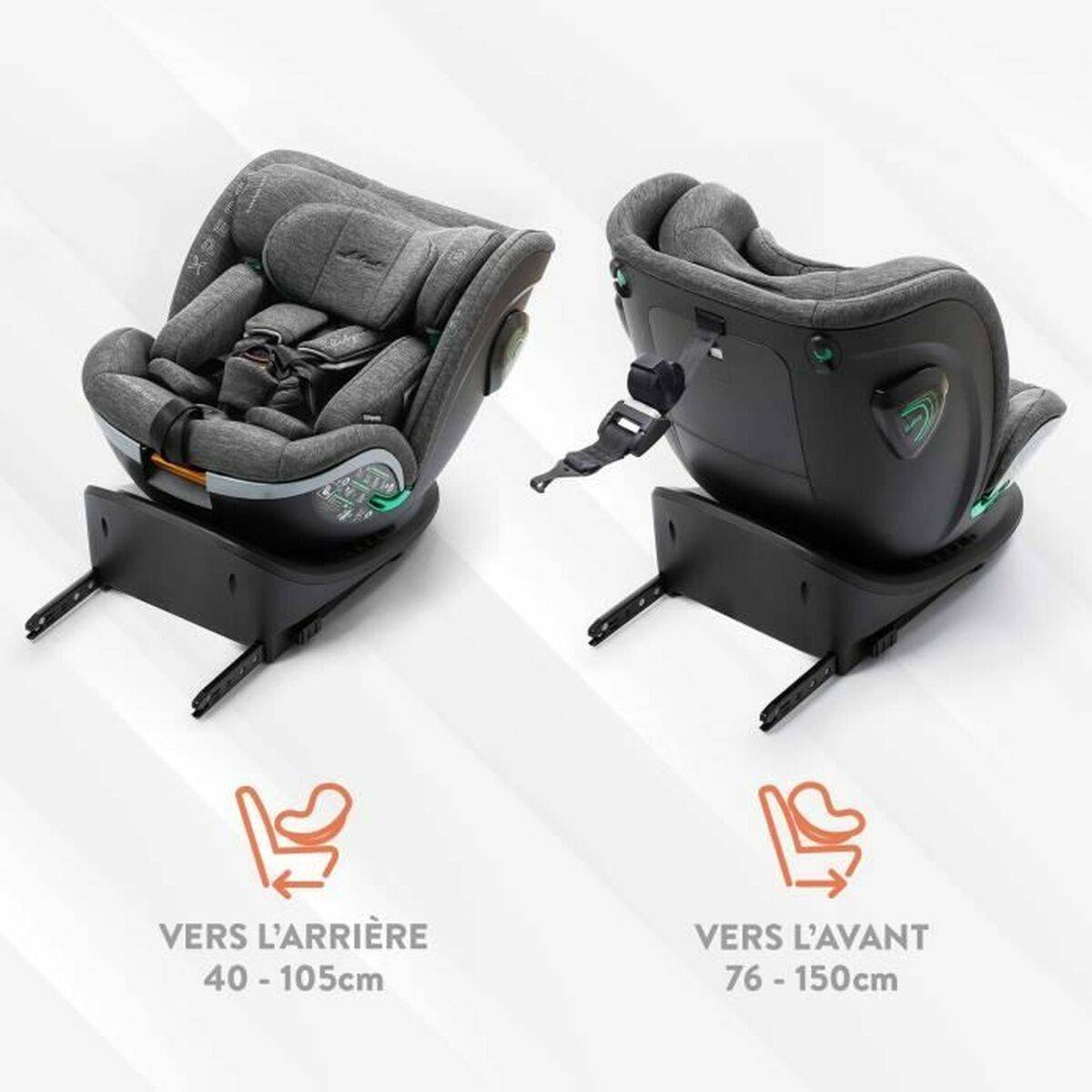 Silla para el Coche Babyauto XPERTA GREY DOBBY Gris 0 (de 0 a 10 kilos) I (9 - 18 kg) II (15-25 kg) III (22 - 36 kg) Infantil EC