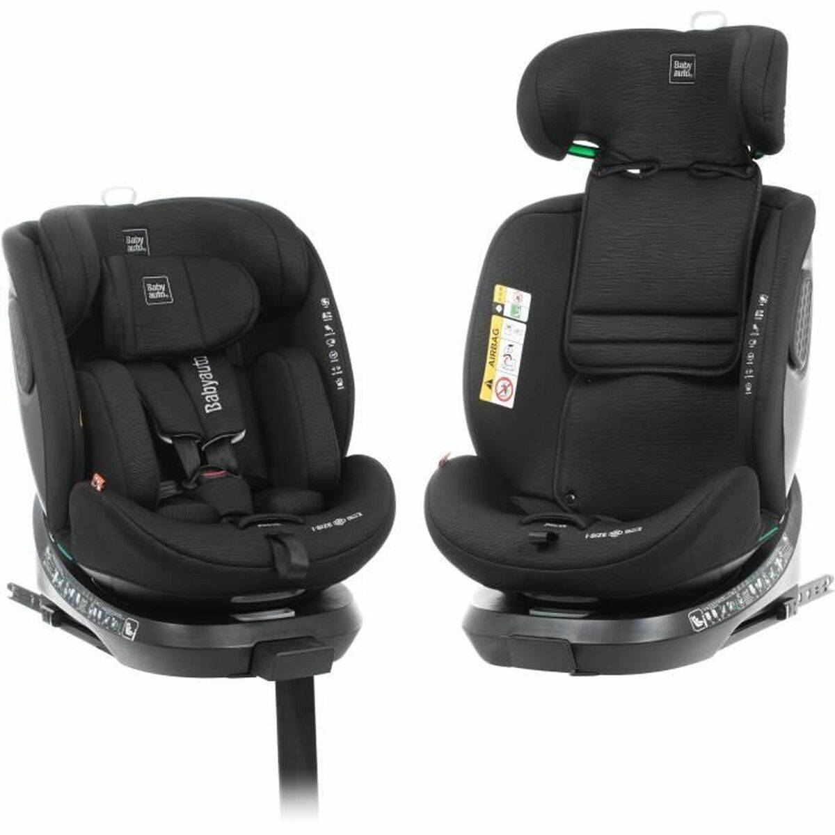 Silla para el Coche Babyauto CORE Negro 0 (de 0 a 10 kilos) I (9 - 18 kg) II (15-25 kg) III (22 - 36 kg) Infantil ECE R129/04
