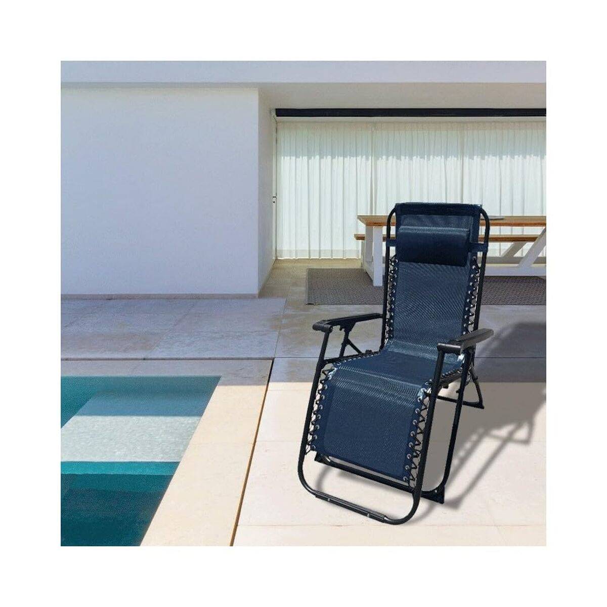 Silla Plegable Marbueno 90 x 108 x 66 cm Azul