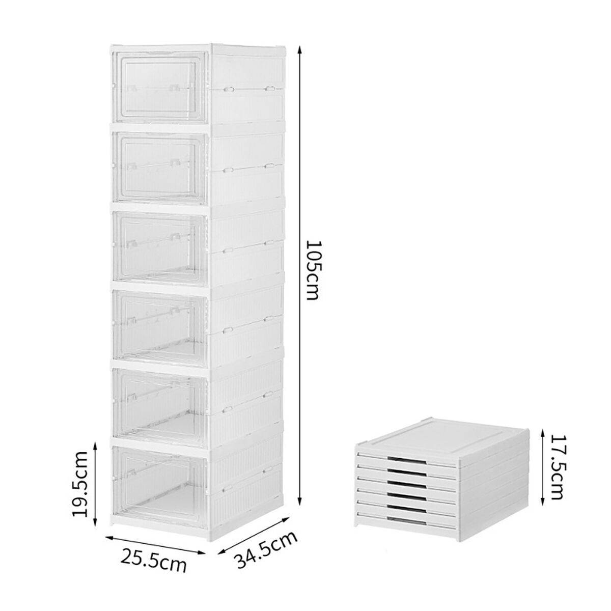 Zapatero Fulmo Blanco Plástico duro 25,5 X 34,5 X 105 CM