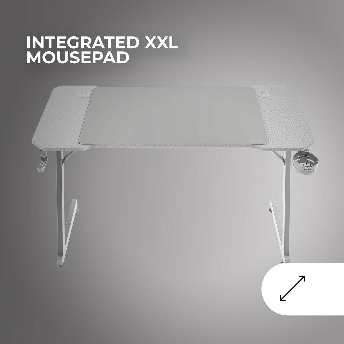 Mesa de Escritorio Gaming Mars Gaming ERGO Blanco 140 x 60 cm