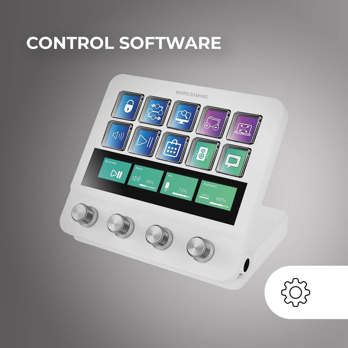 Teclado Mars Gaming MSDPROW Blanco