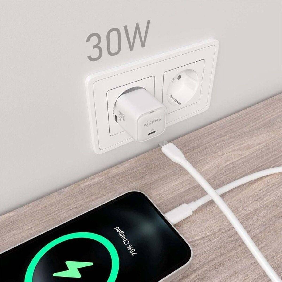 Cargador de Pared Aisens ASCH-30W1P018-W Blanco Multicolor 30 W