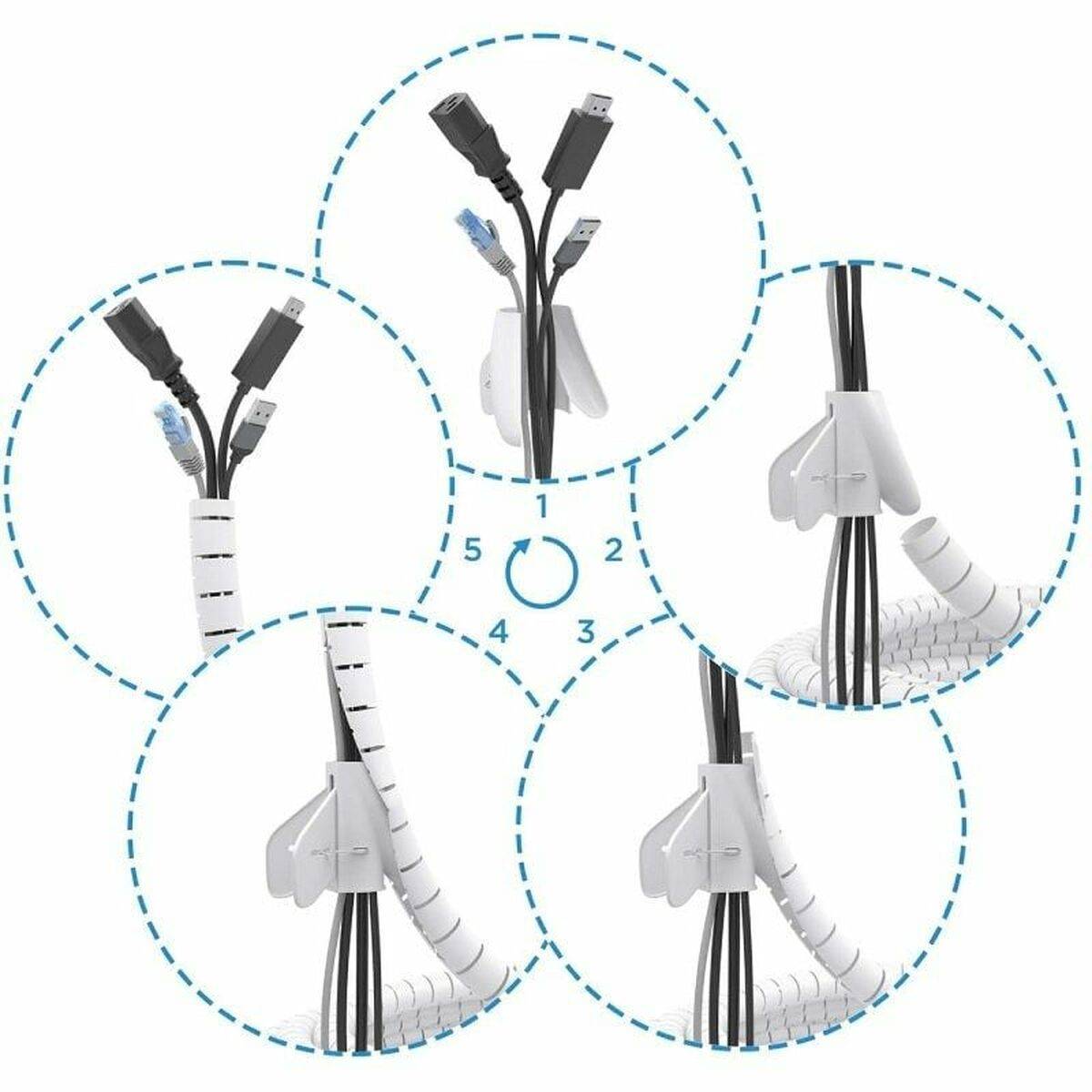 Organizador de Cables Aisens A151-0918 Blanco 2 mm