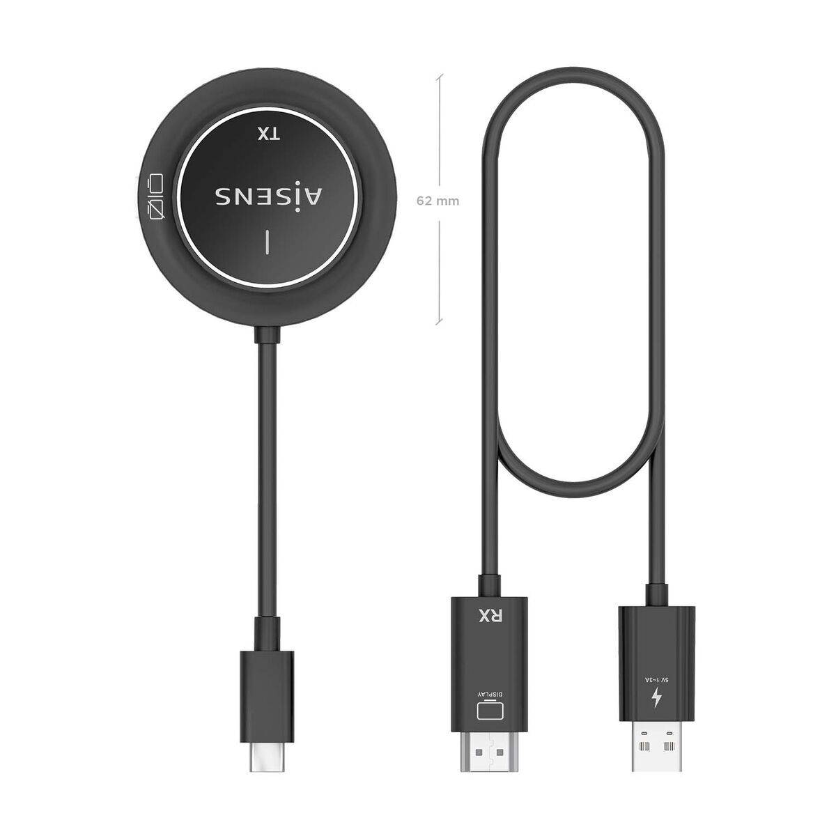 Cable HDMI Aisens ASWL-H2KC30M003-BK Negro