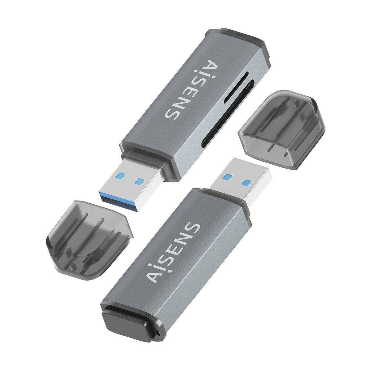Lector de Tarjetas Aisens ASCR-2A09-GR Gris