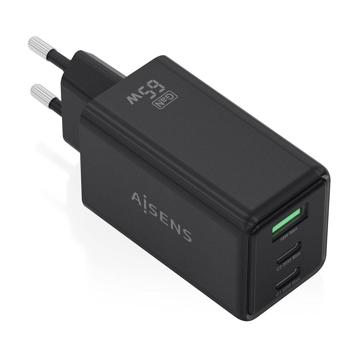 Cargador de Pared Aisens ASCH-65W3P073-BK Negro 65 W