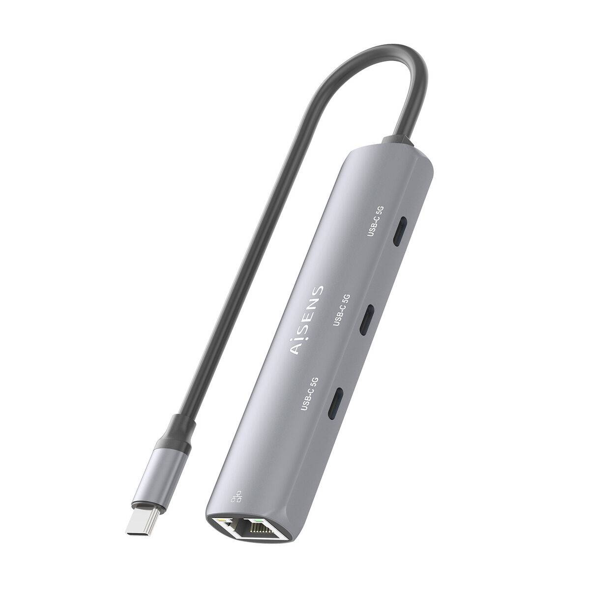 Hub USB Aisens ASUC-4P041-GR Gris