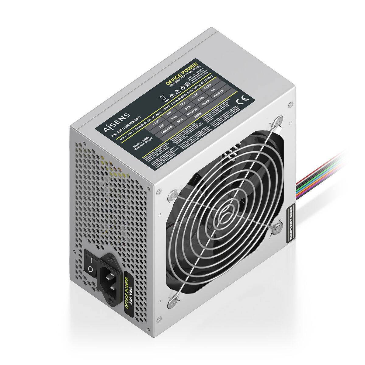 Fuente de Alimentación Aisens ASPC-500ATX-SEO ATX 500 W 50 W