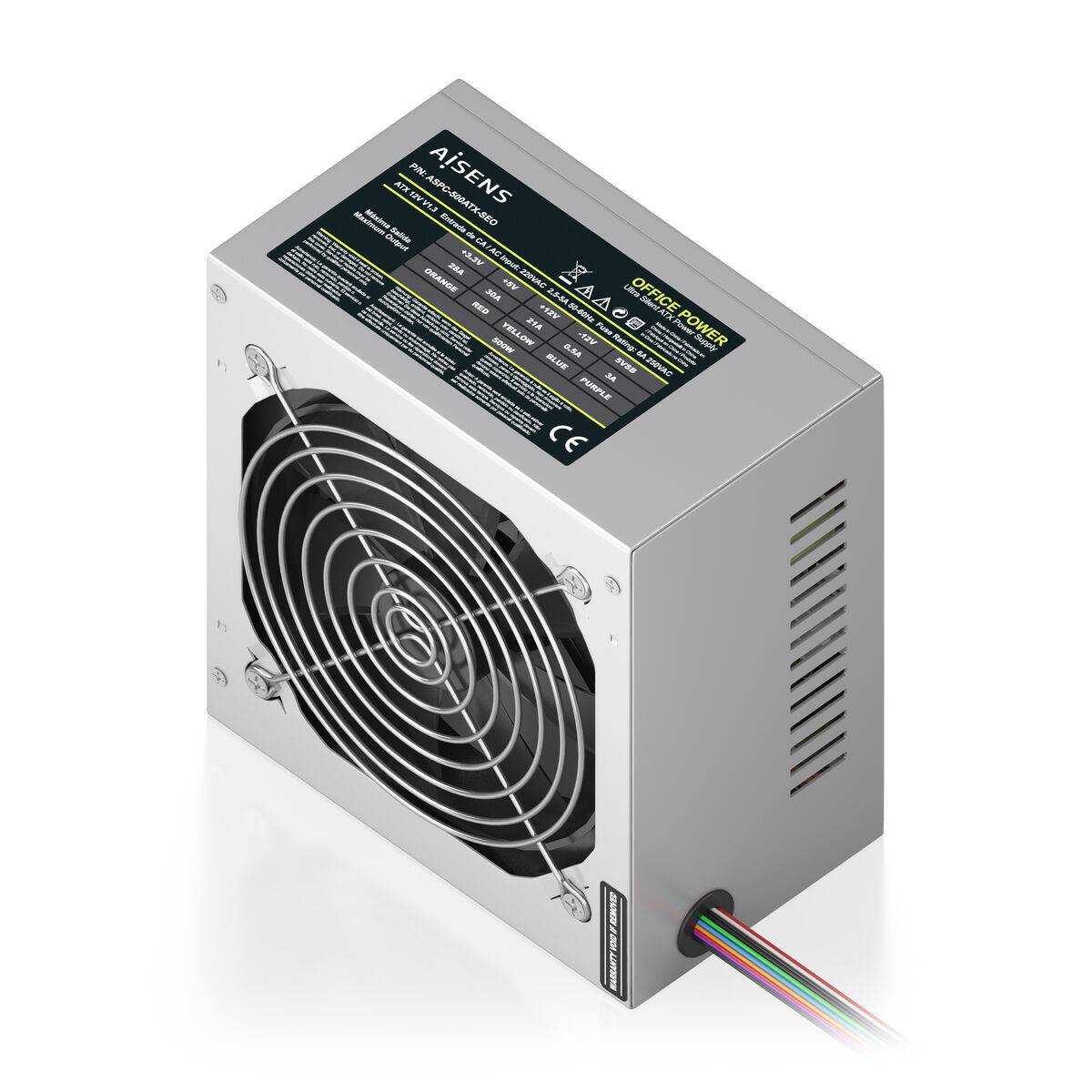 Fuente de Alimentación Aisens ASPC-500ATX-SEO ATX 500 W 50 W