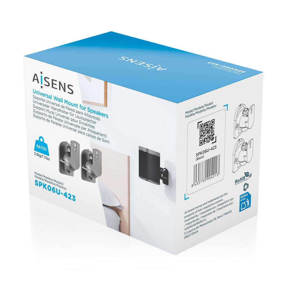 Cable HDMI Aisens SPK06U-423 Negro