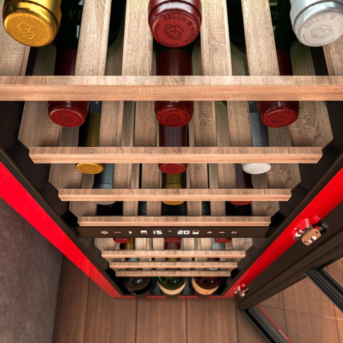 Cecotec Vinoteca 30 botellas GrandSommelier Origin Duo 30 Hit LED NoFrost 2 zonas display