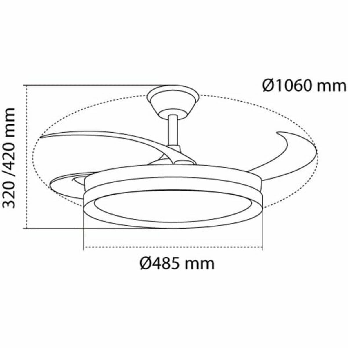 Ventilador de Techo CristalRecord EVO RETRAC Blanco 72 W