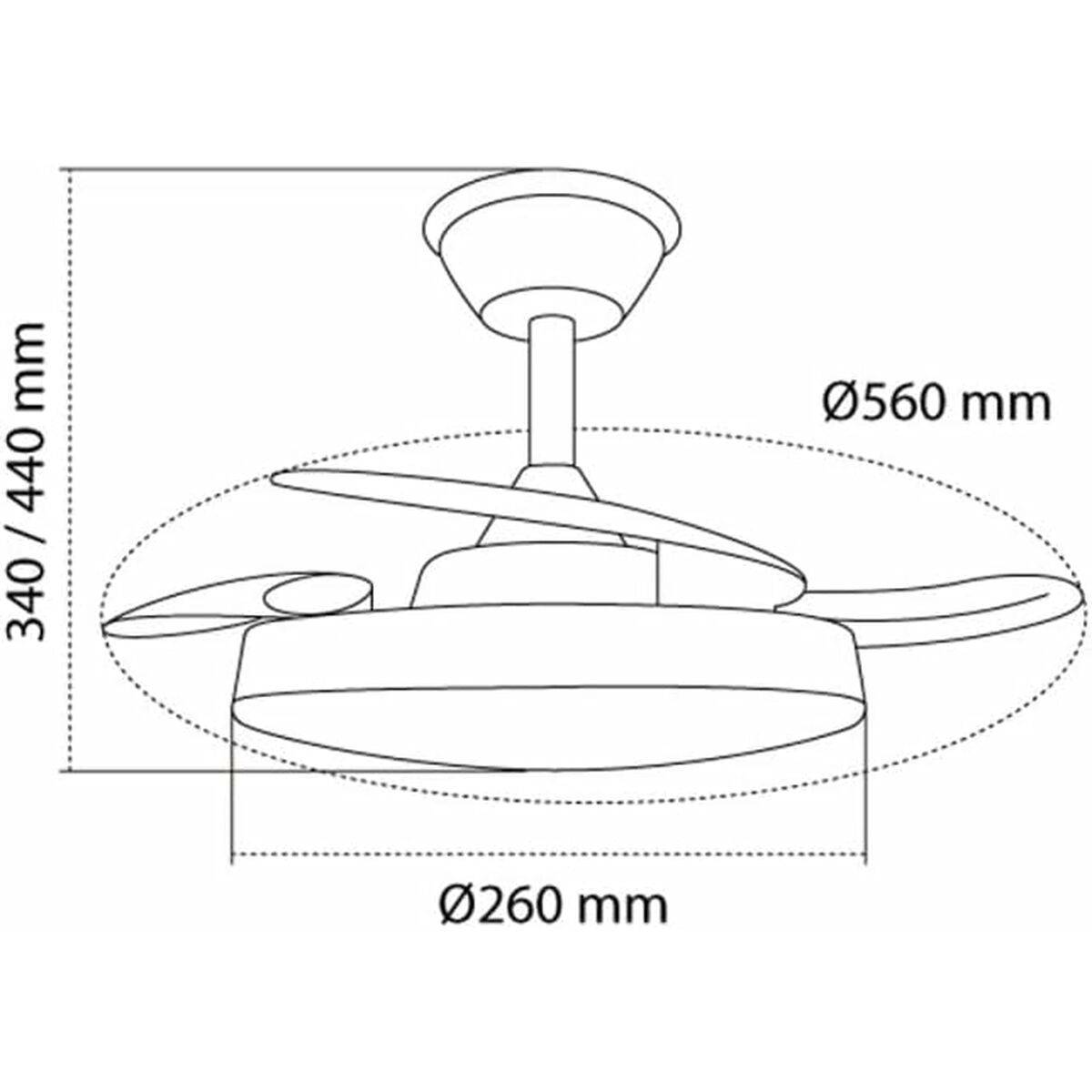 Ventilador de Techo CristalRecord Blanco Ø 55 cm