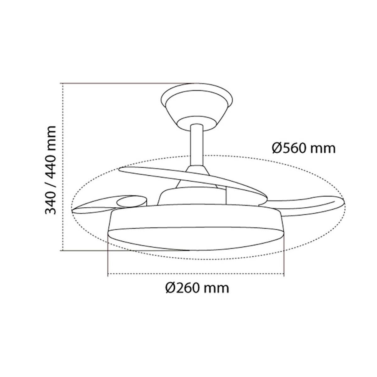 Ventilador de Techo CristalRecord Blanco Ø 55 cm