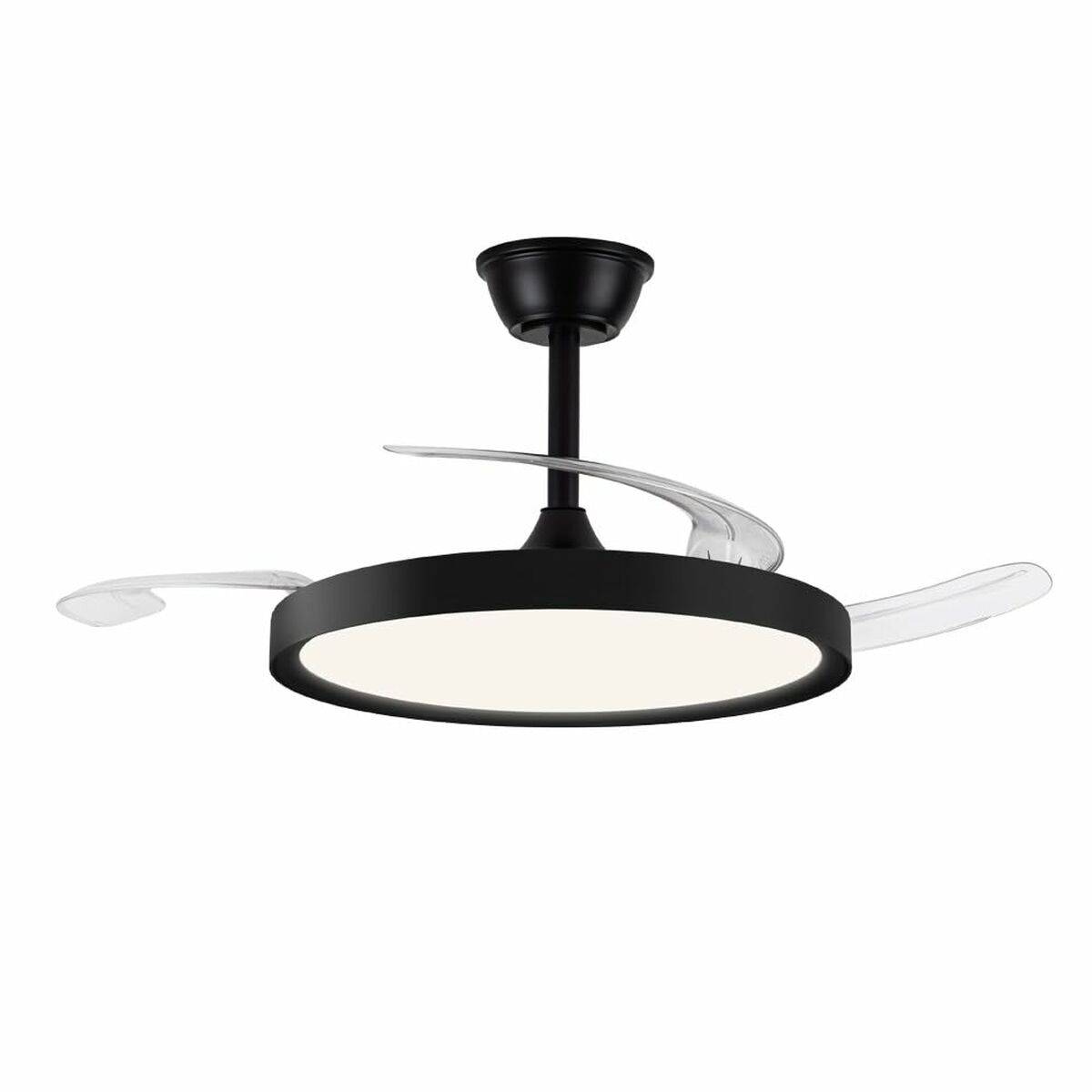 Ventilador de Techo con Luz CristalRecord Negro 43 W (3000 K) (4000 K)