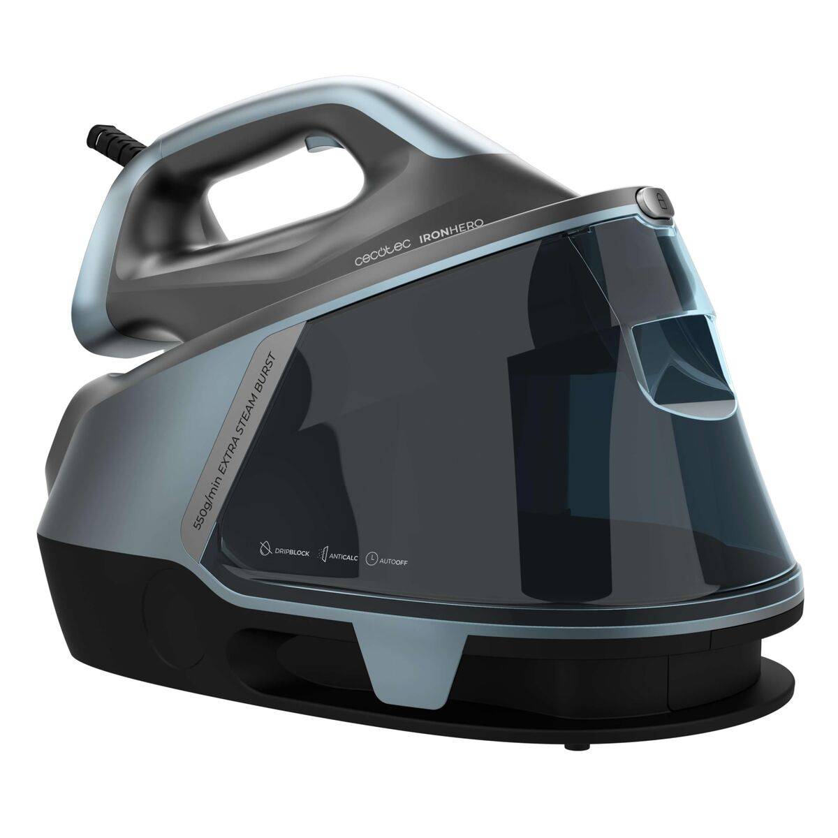 Cecotec Centro de Planchado IronHero H-2800 2800W Suela Cerámica Antigoteo 1,4L Negro