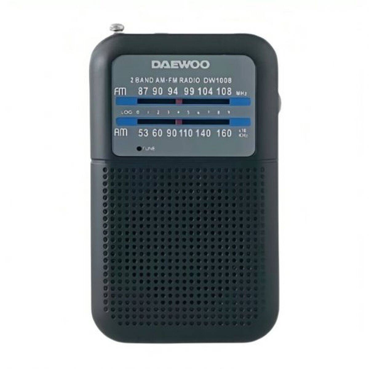 Radio Portátil Daewoo DW1008GR Negro Retro