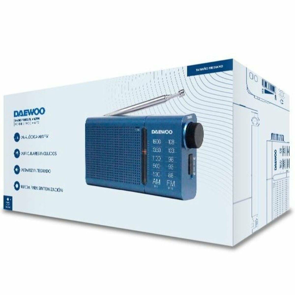 Radio Portátil Daewoo DW1036 Azul