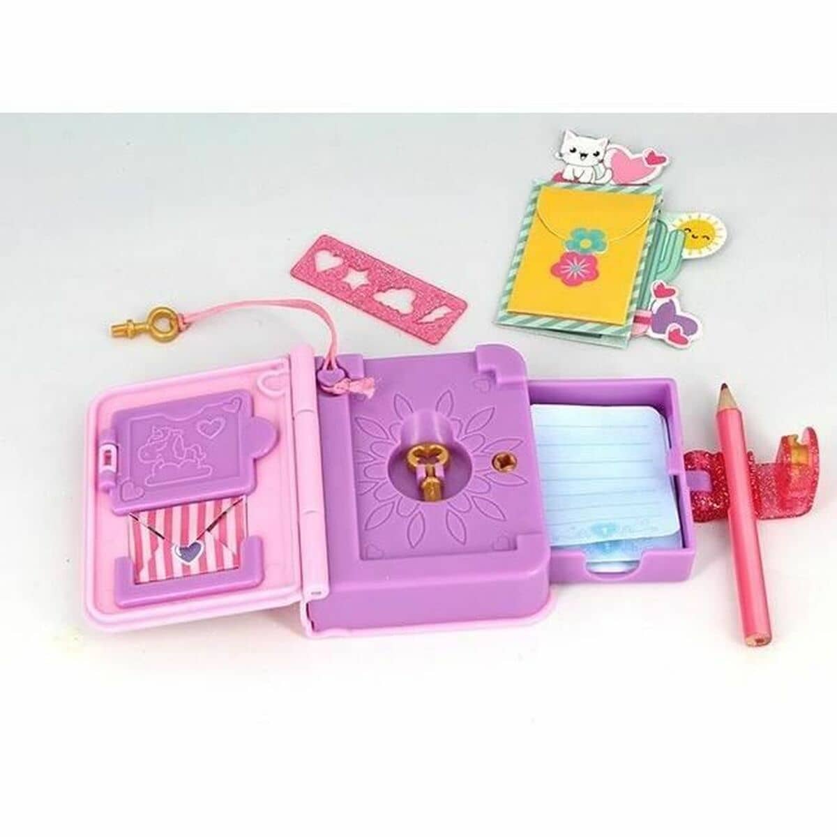 Diario con Accesorios Funlockets Mini Rosa