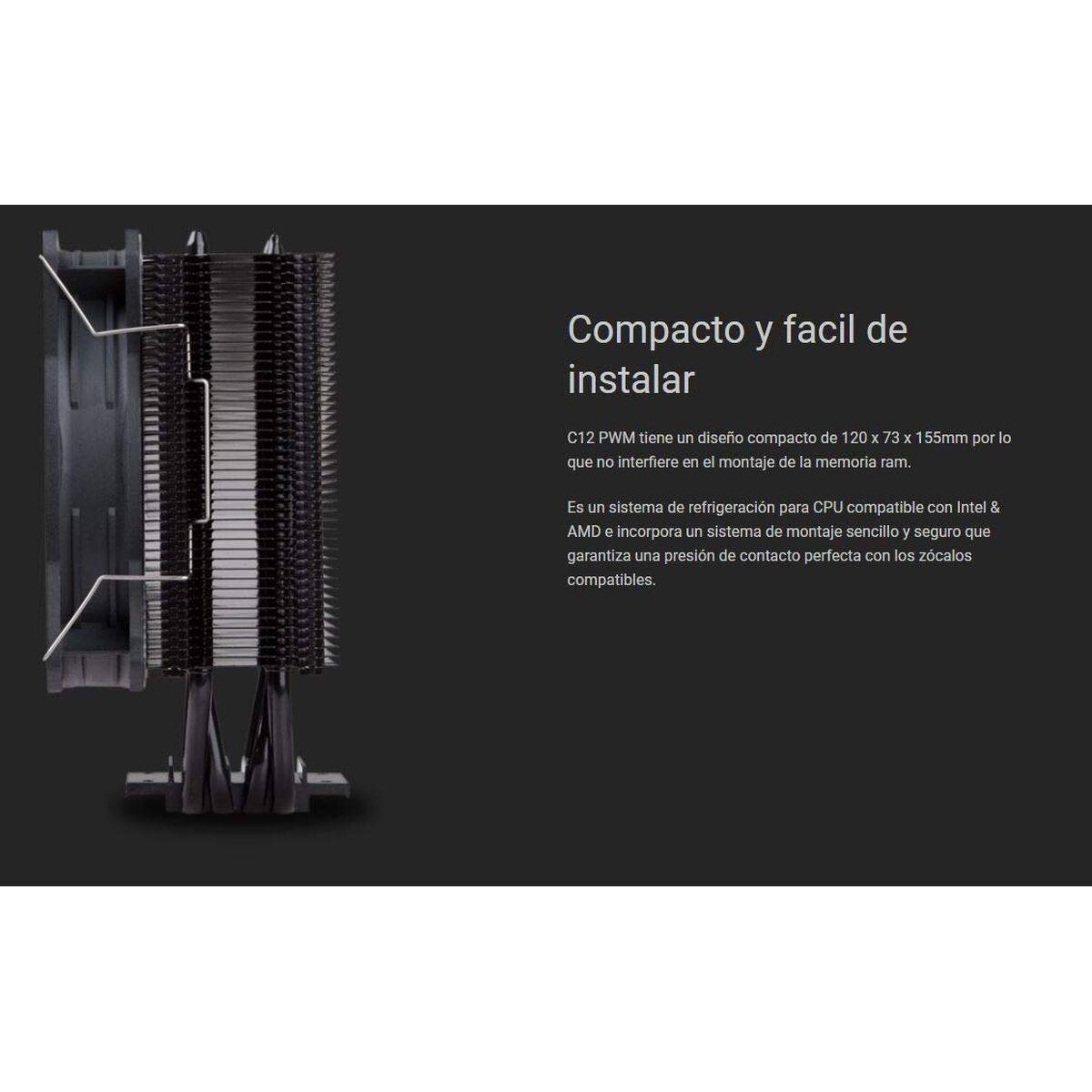 Ventilador y Disipador Hiditec C12 PWM