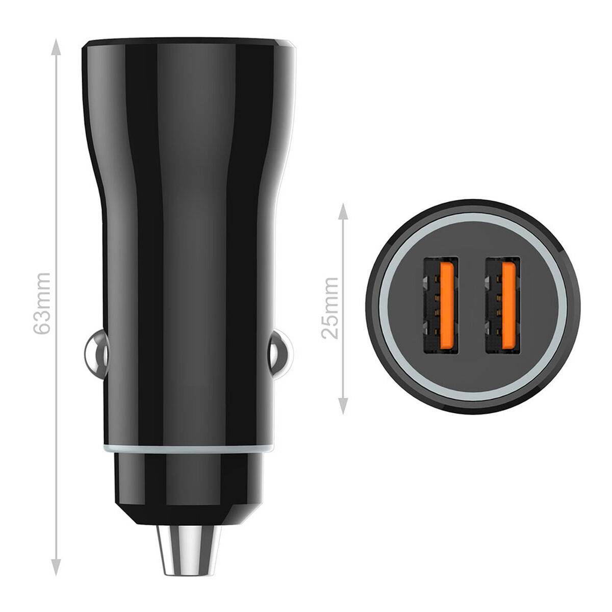 Cargador de Coche Tech One Tech TEC2802 Doble USB-C