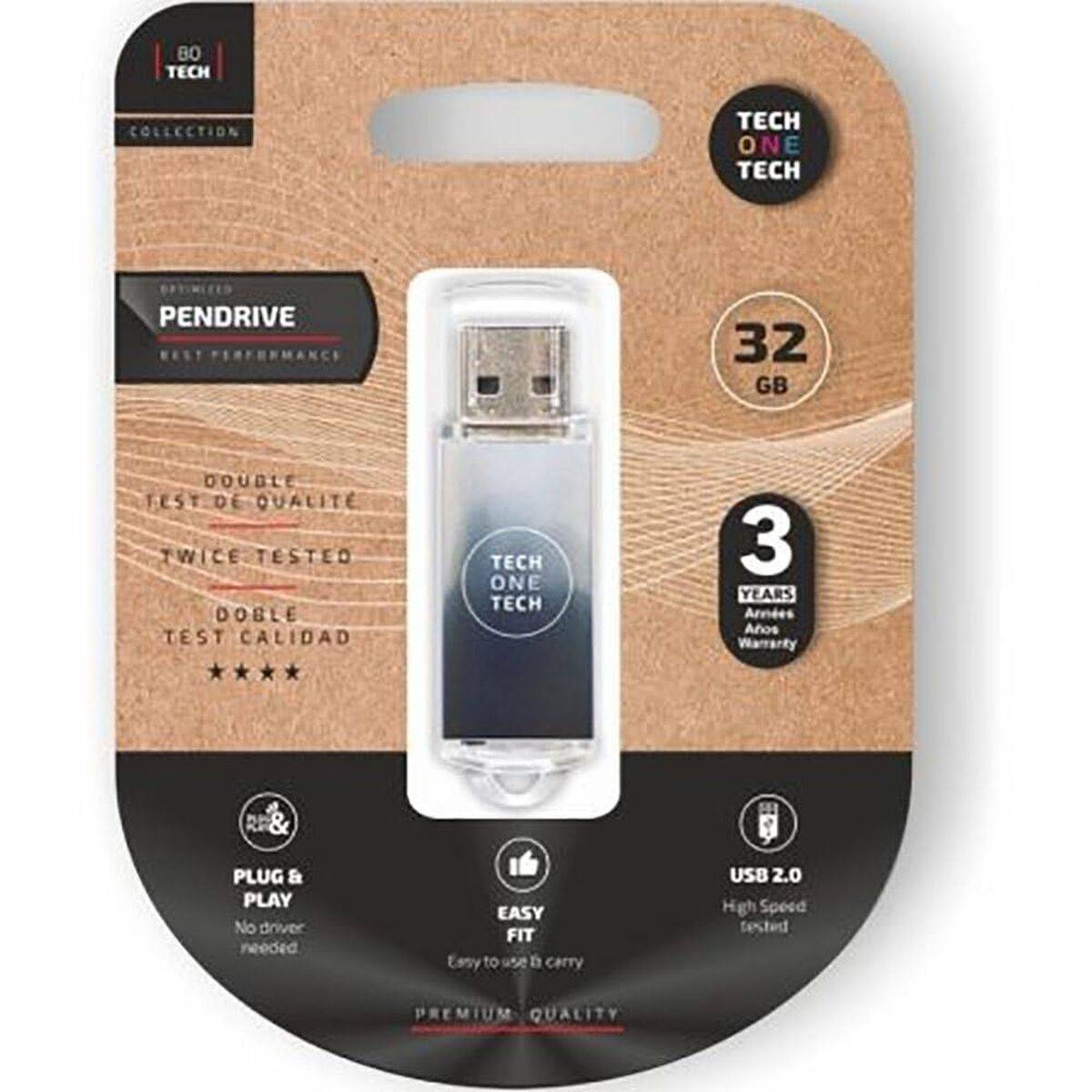 Memoria USB Tech One Tech Be B&W