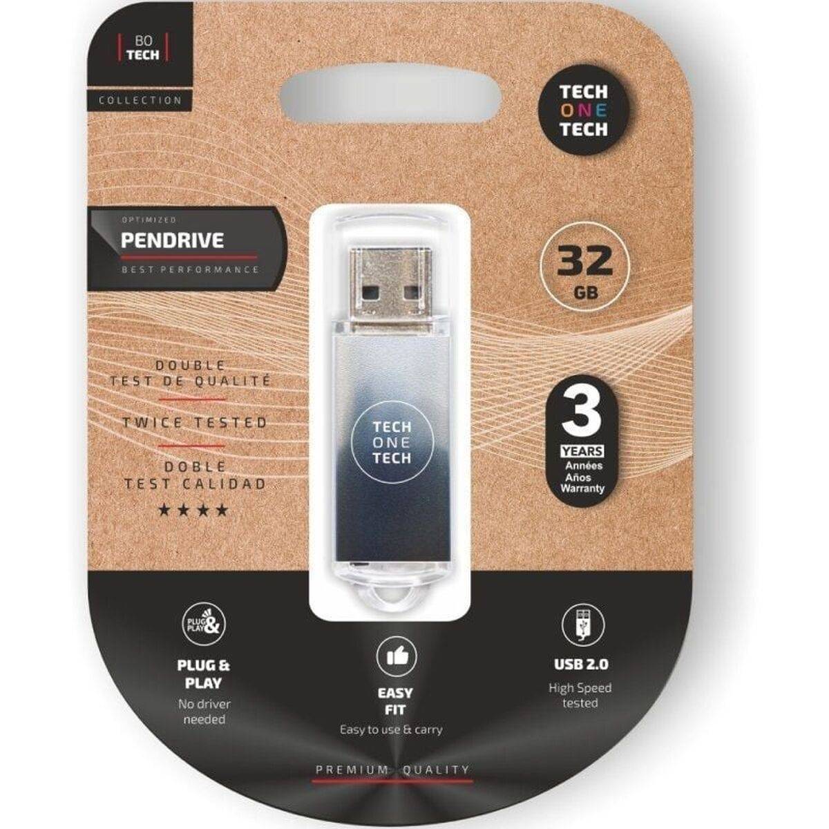 Memoria USB Tech One Tech Be B&W