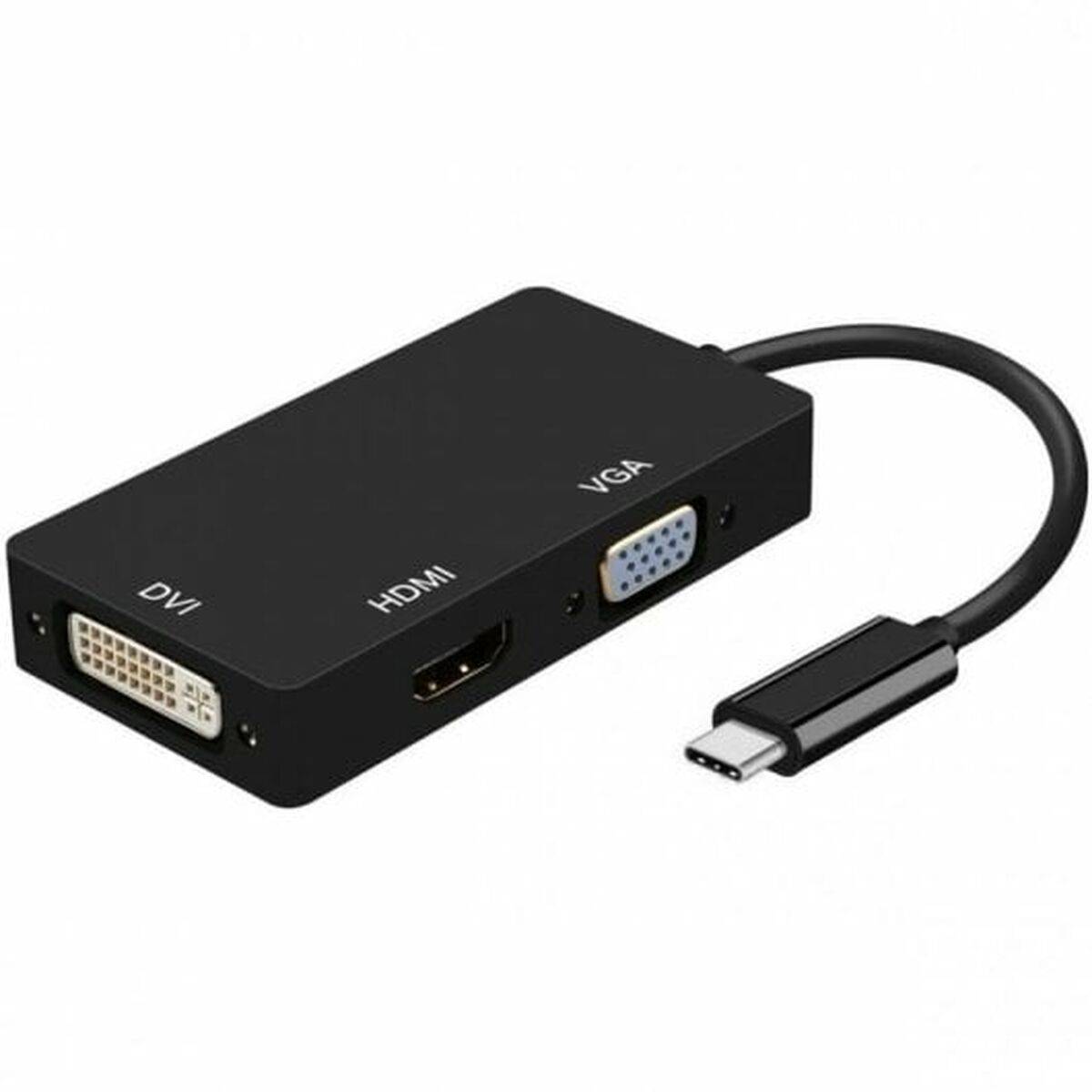 Adaptador USB-C a VGA/HDMI/DVI Aisens A109-0343 15 cm Negro