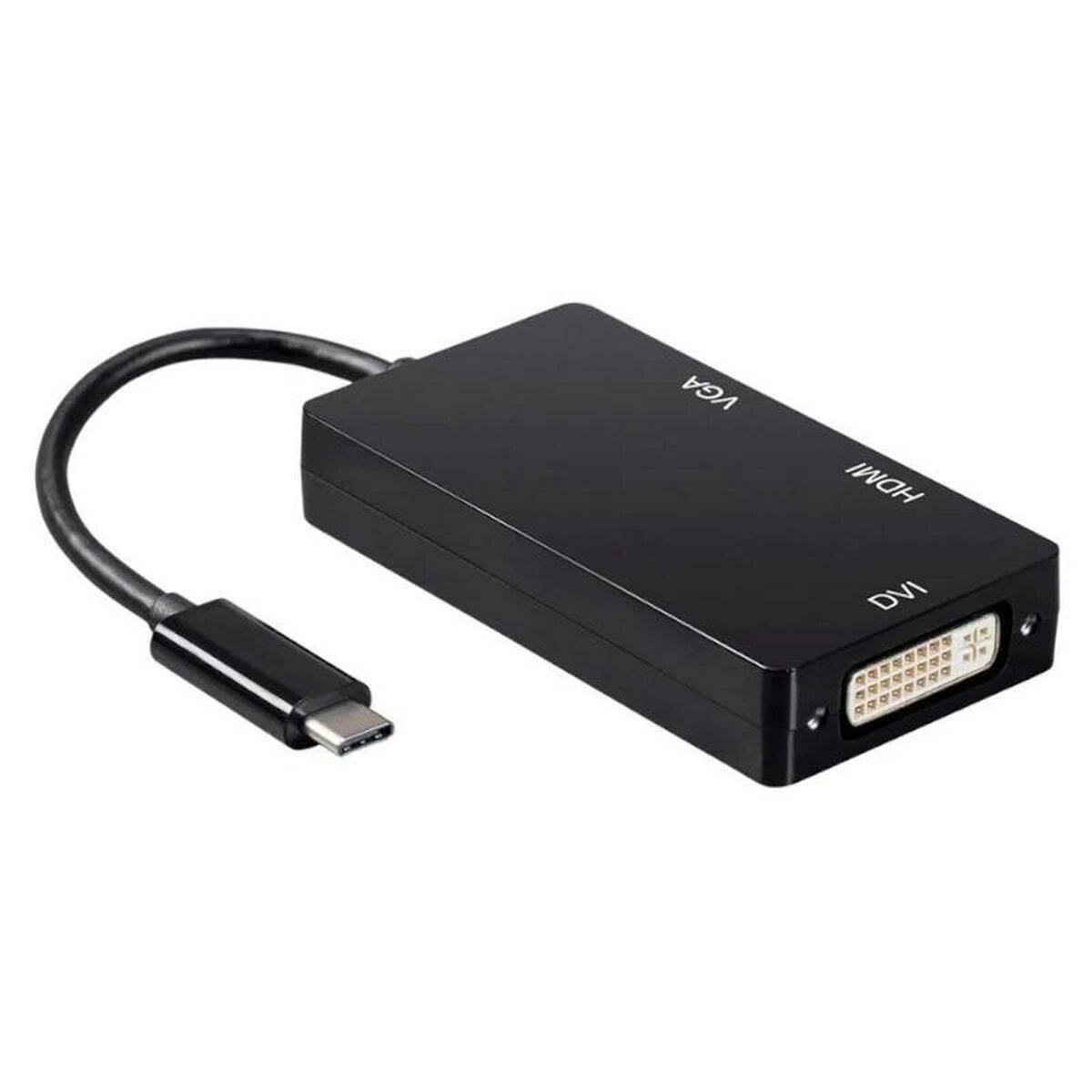 Adaptador USB-C a VGA/HDMI/DVI Aisens A109-0343 15 cm Negro