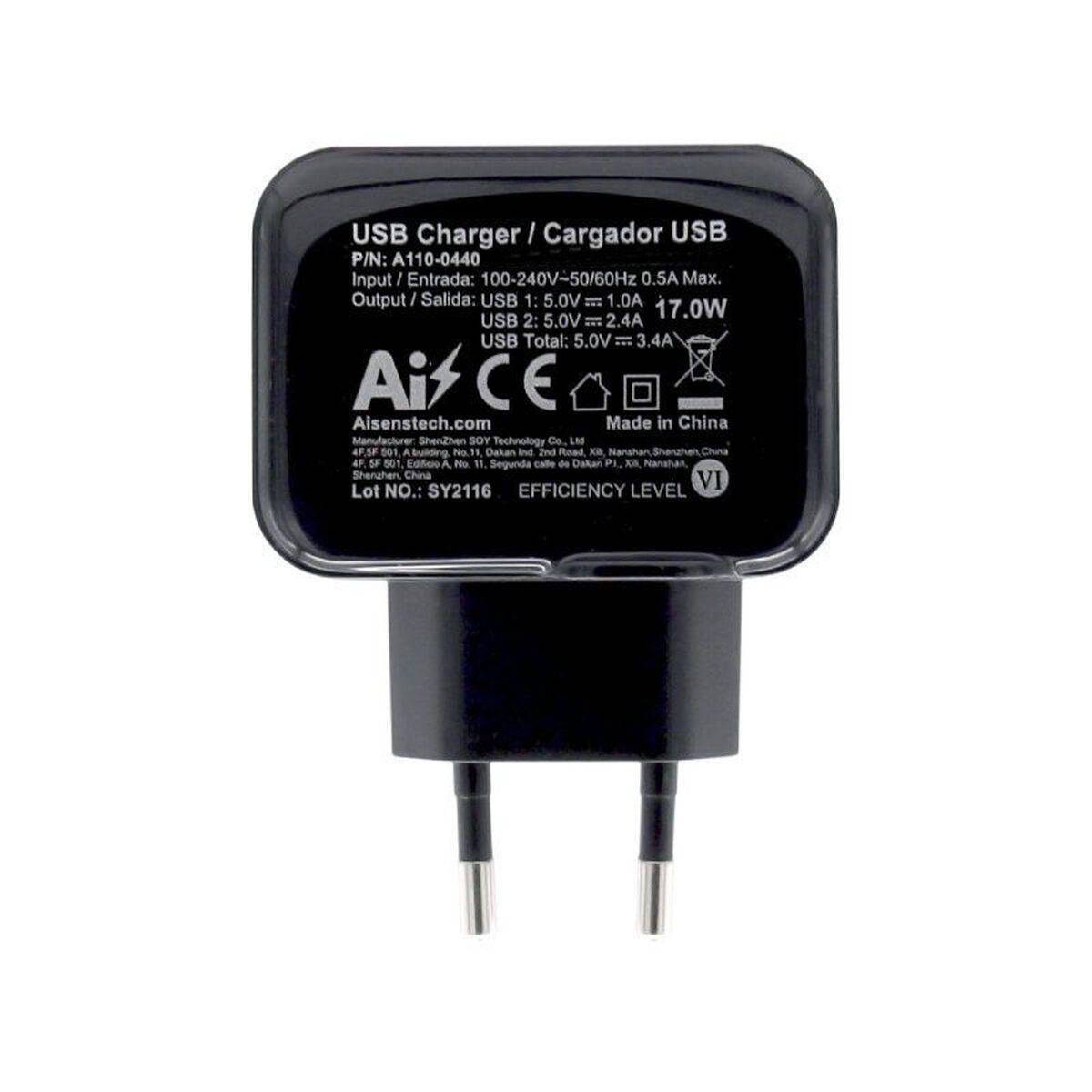 Cargador de Pared Aisens A110-0440 Negro 17 W