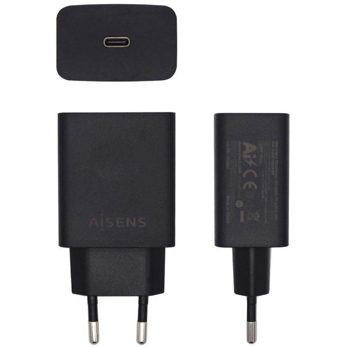 Cargador Aisens ASCH-1PD20-BK Negro 20 W