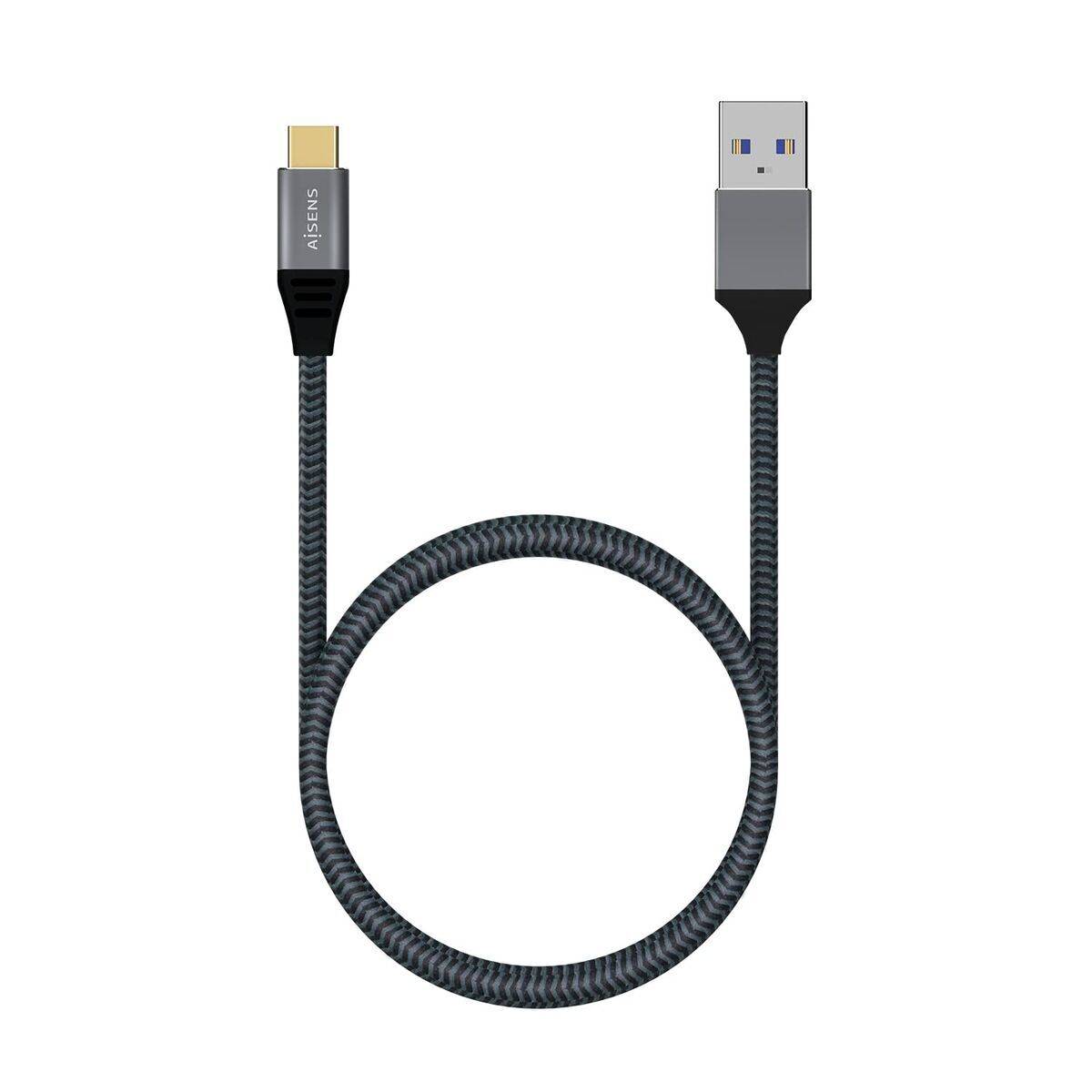Cable USB-C Aisens A107-0631 Gris 1 m