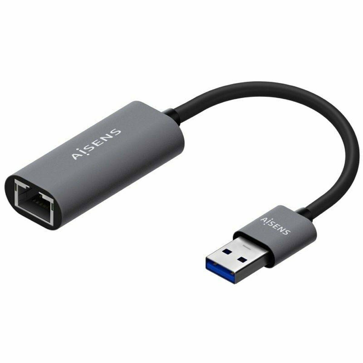 Adaptador USB a Ethernet Aisens A106-0708 Gris
