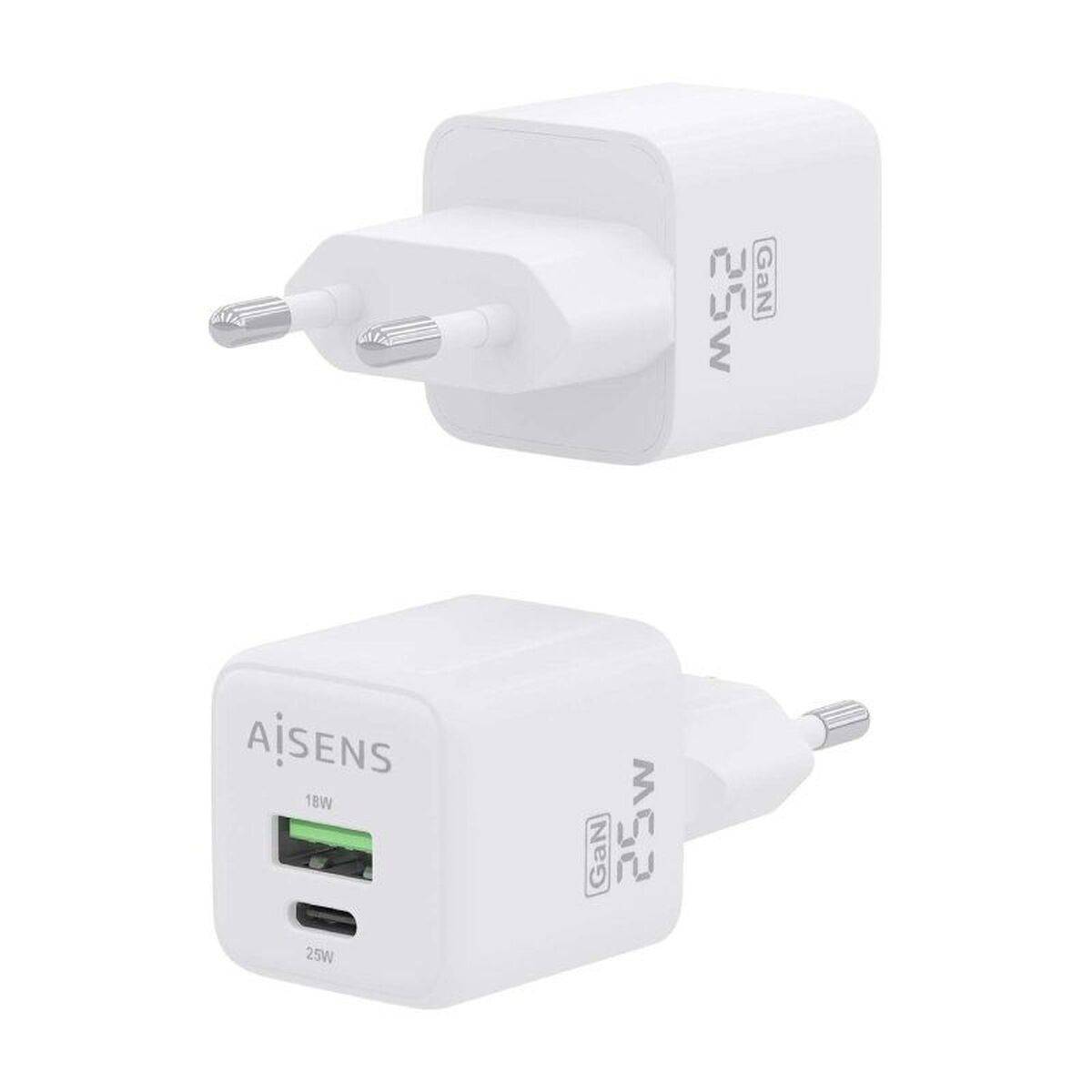 Cargador de Pared Aisens ASCH-25W2P014-W Blanco Multicolor 25 W