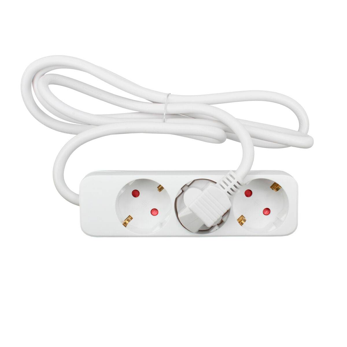 Regleta Enchufes 3 Tomas sin Interruptor TM Electron TMUAD503 Blanco 3680 W (1,5 m)