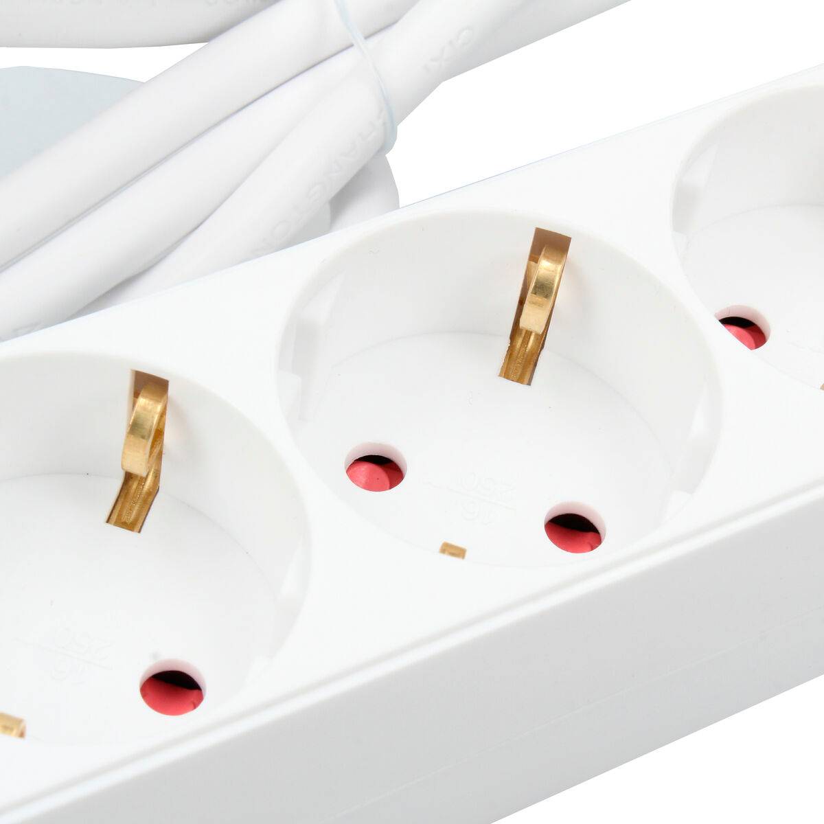 Regleta Enchufes 6 Tomas sin Interruptor TM Electron TMUAD506 Blanco 3680 W (1,5 m)