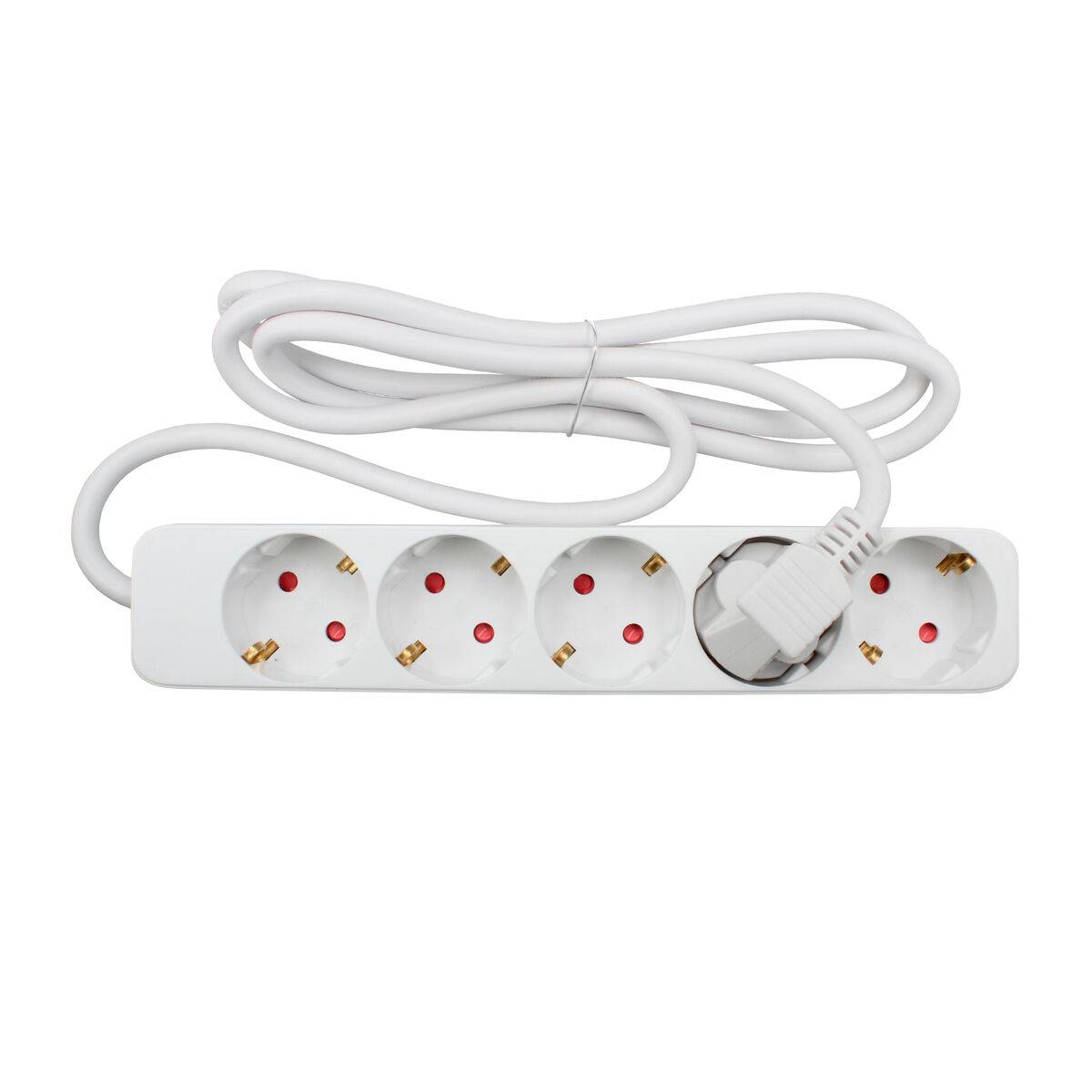 Regleta Enchufes 5 Tomas con Interruptor TM Electron TMUAD505S Blanco 3680 W (1,5 m)