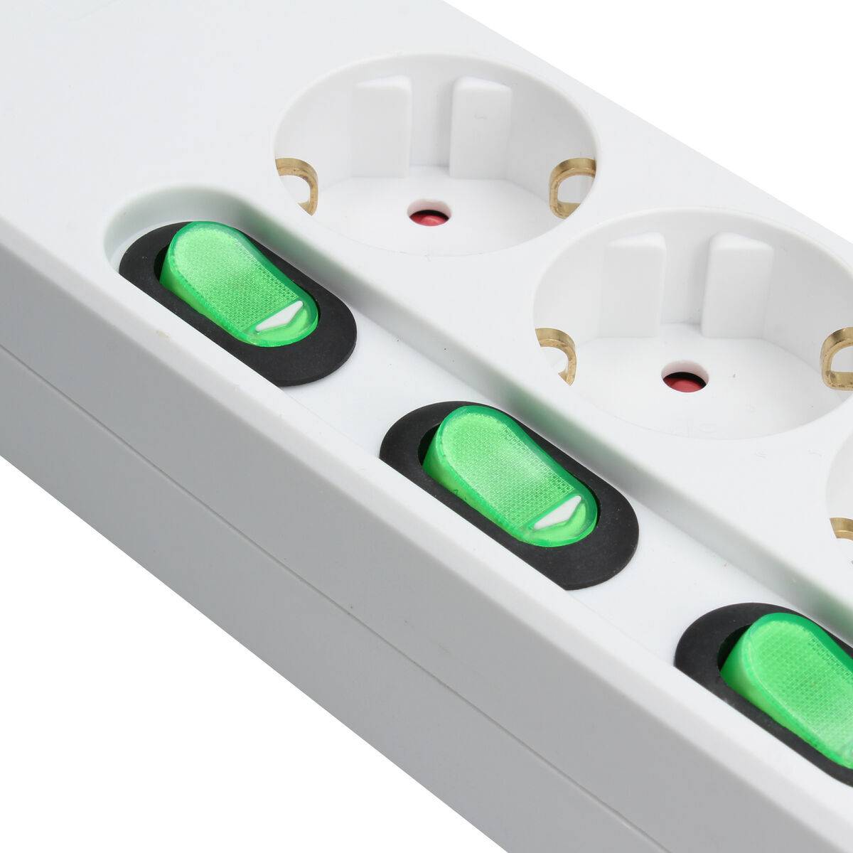 Regleta Enchufes 3 Tomas sin Interruptor TM Electron TMUAD553 Blanco 3680 W (1,5 m)