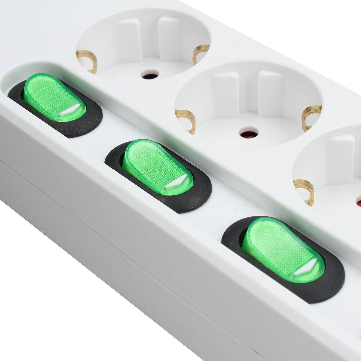 Regleta Enchufes 4 Tomas sin Interruptor TM Electron TMUAD554 Blanco 3680 W (1,5 m)