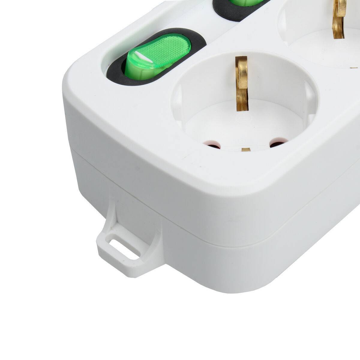 Regleta Enchufes 4 Tomas sin Interruptor TM Electron TMUAD554 Blanco 3680 W (1,5 m)