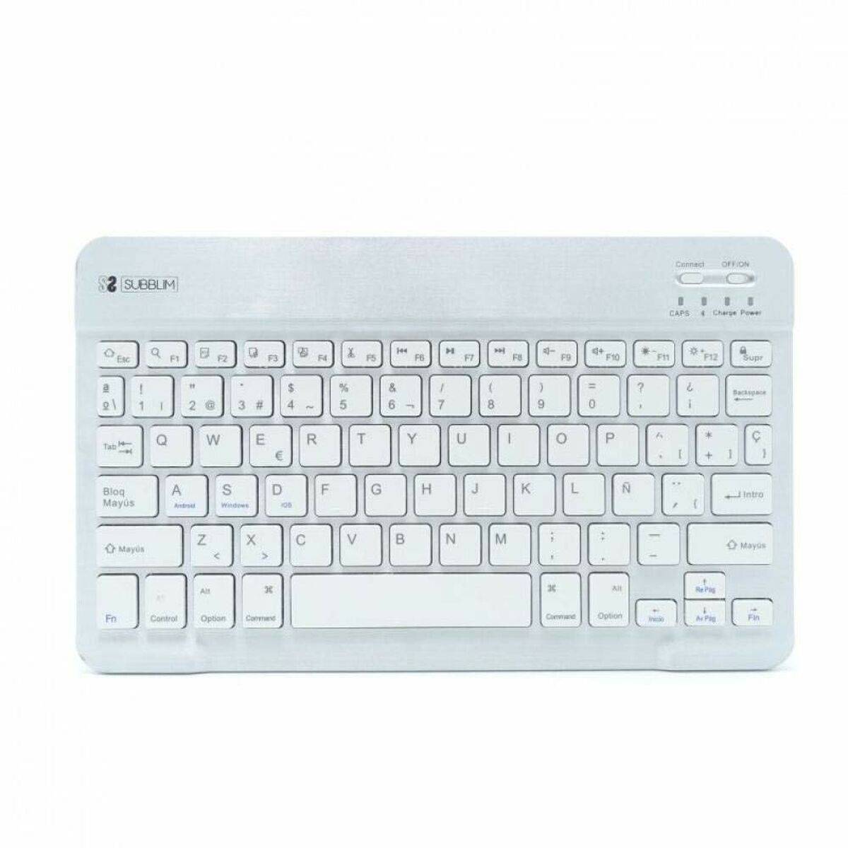 Teclado Bluetooth Subblim SUB-KBT-SM0001 Azul Plateado Qwerty Español