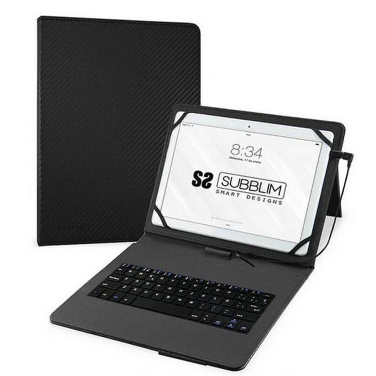 Funda para Tablet y Teclado Subblim SUB-KT1-USB001 Negro Qwerty Español