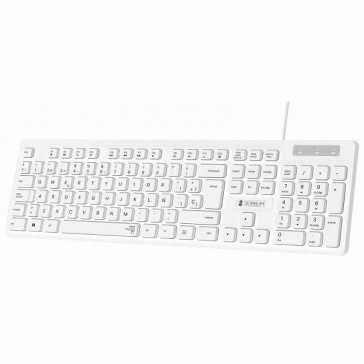 Teclado Subblim SUBKBC-0SSK51 Blanco Qwerty Español