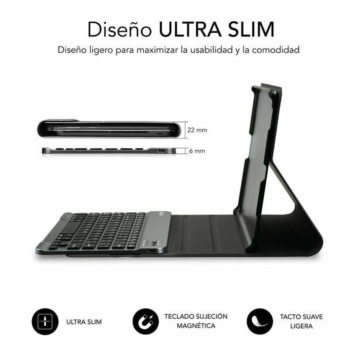 Funda para Tablet Subblim SUBKT3-BTS060 Negro Qwerty Español