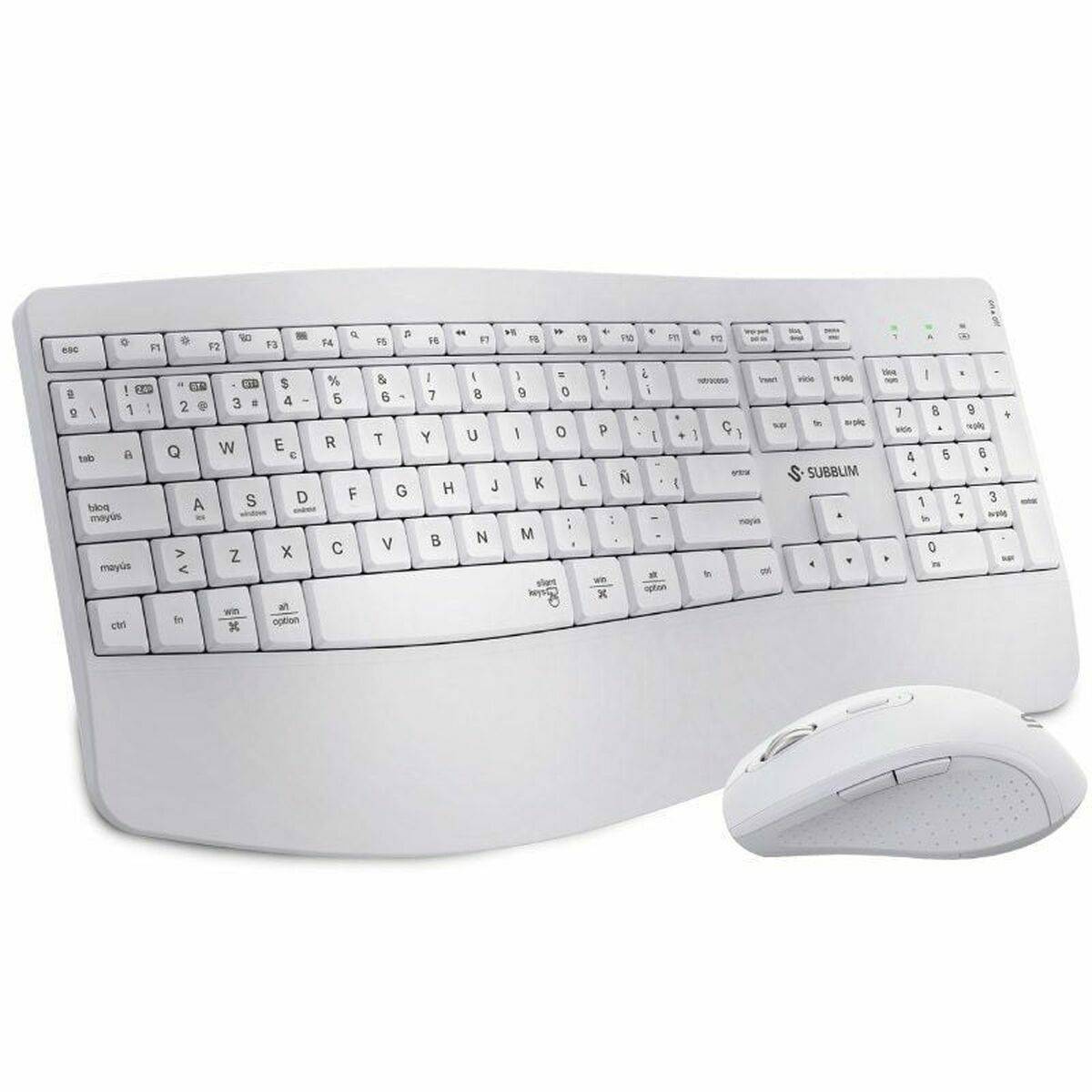 Teclado y Ratón Subblim SUBKBC-DCOPW1 Blanco