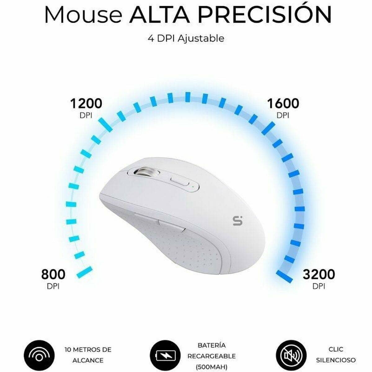 Teclado y Ratón Subblim SUBKBC-DCOPW1 Blanco
