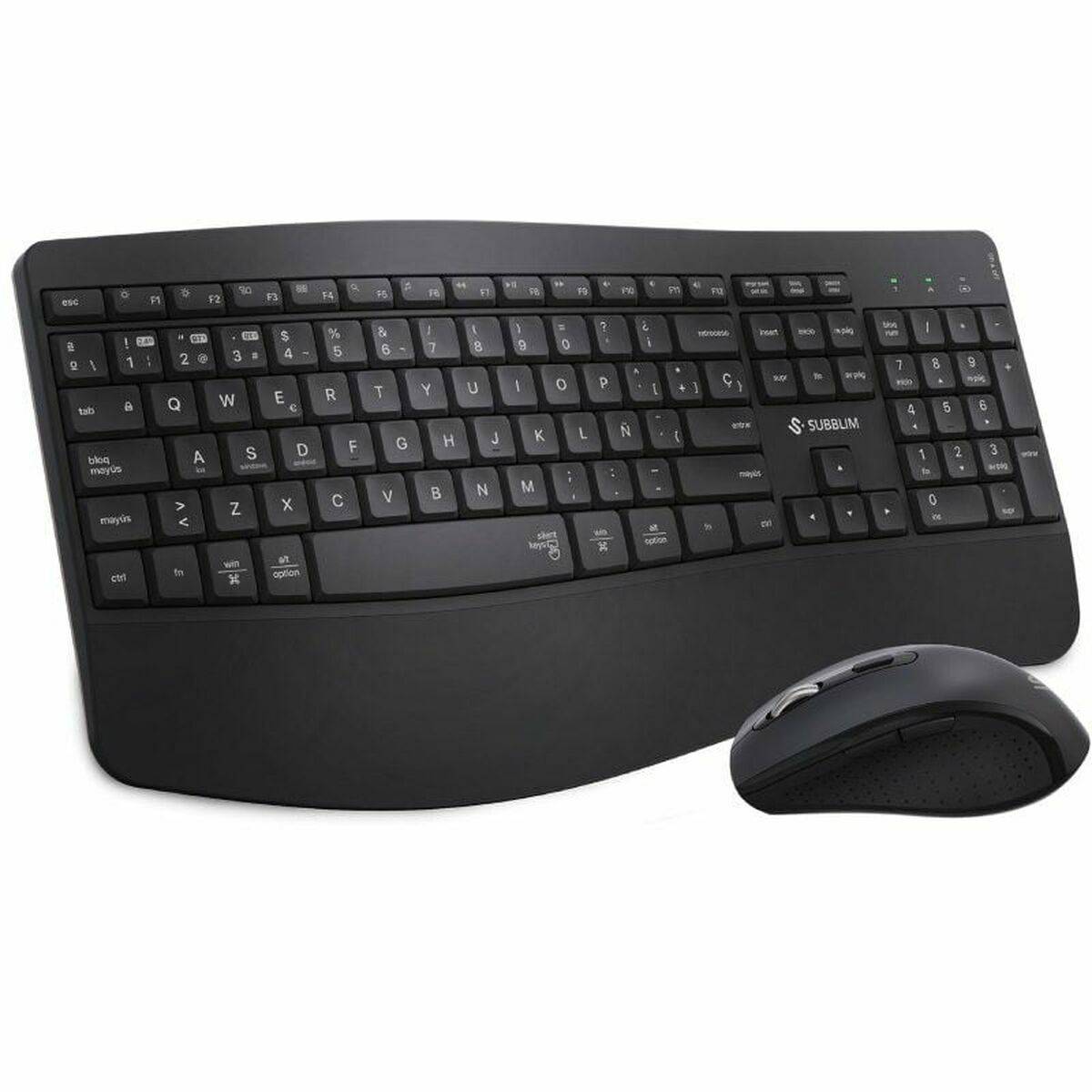 Teclado y Ratón Subblim SUBKBC-DCOPW2 Negro